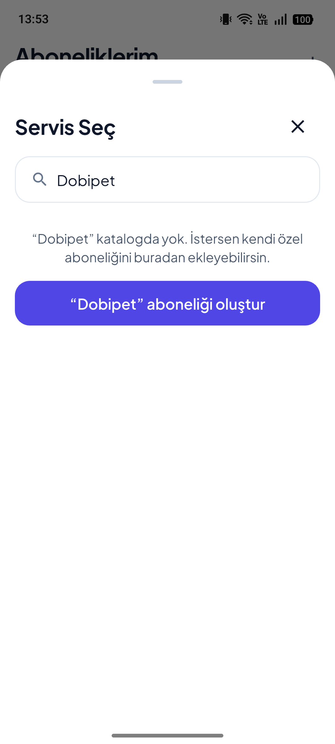 Bulamadın mı? Kendin ekle.