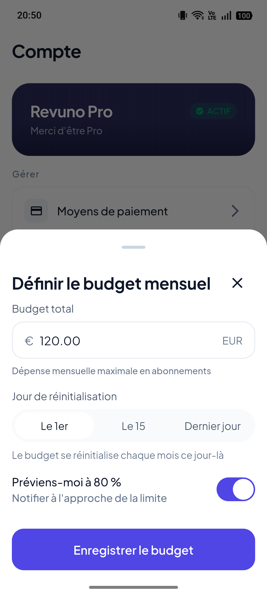 Restez dans votre budget