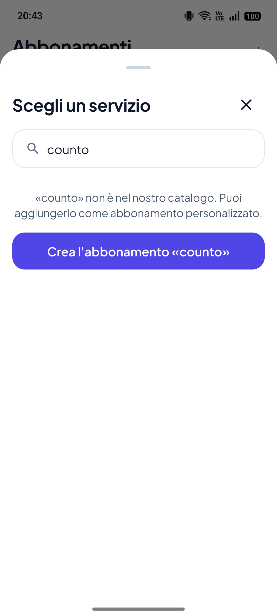 Non lo trovi? Aggiungi il tuo.