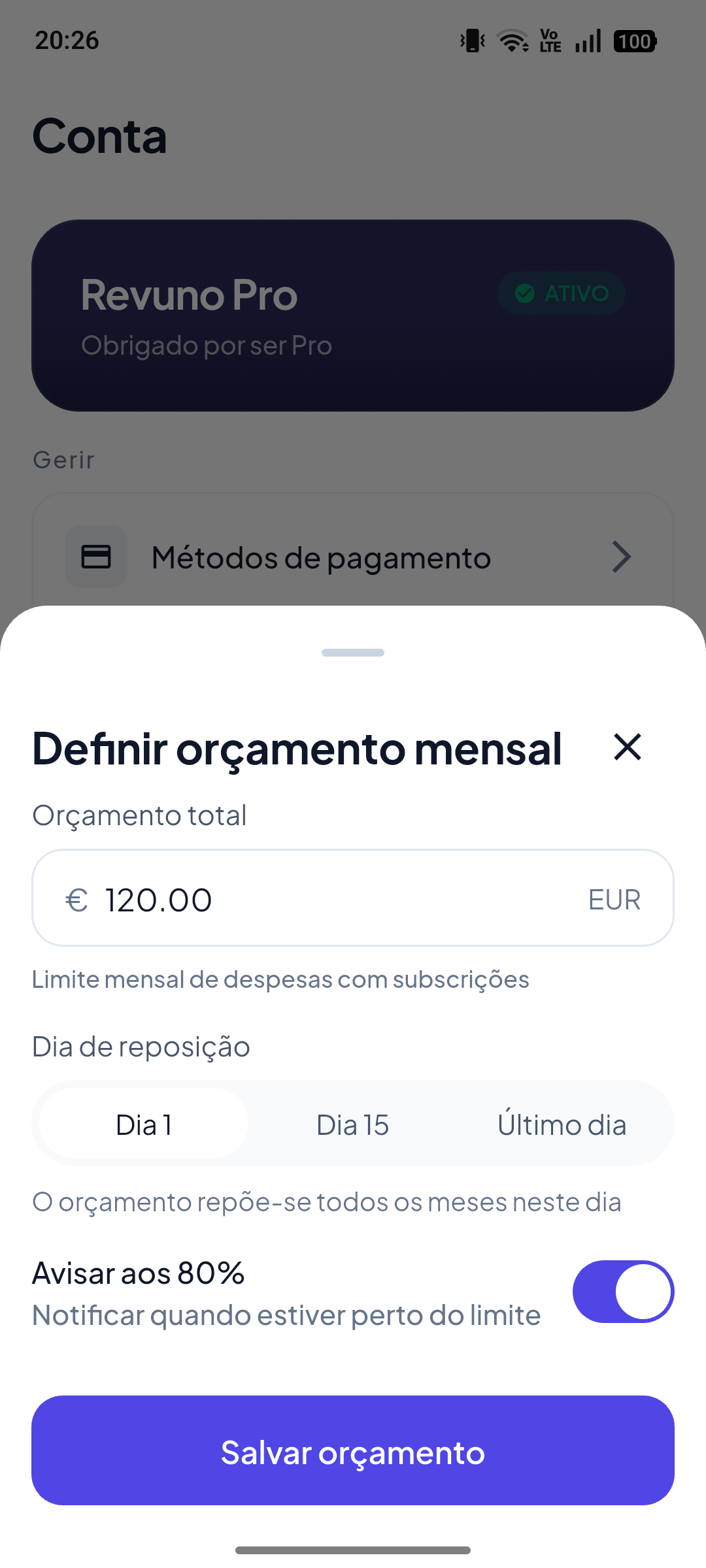 Fique no orçamento